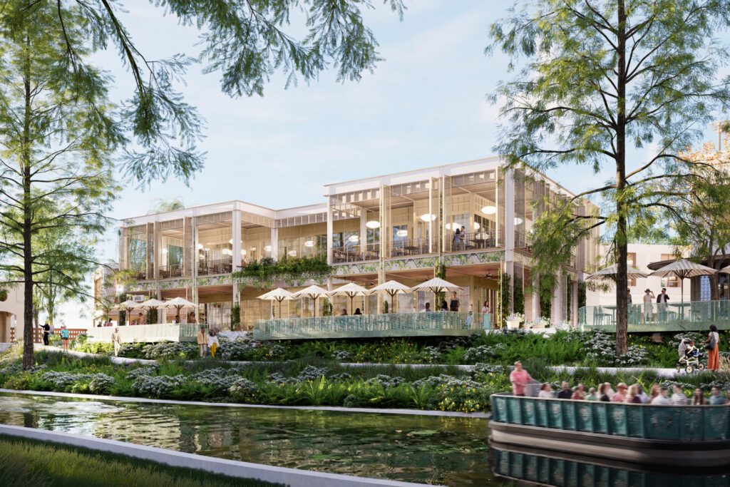 Rendering of the Jones Ave. development along the San Antonio River Walk