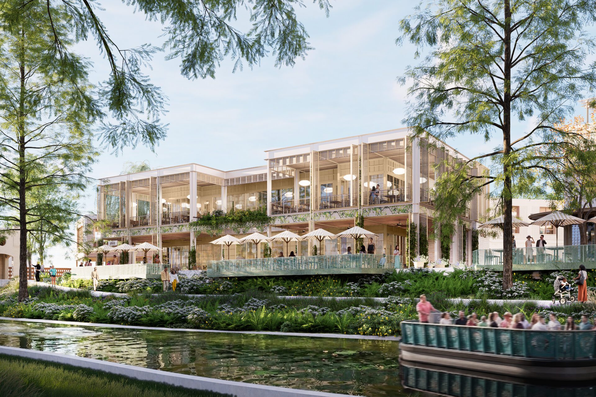 Rendering of the Jones Ave. development along the San Antonio River Walk